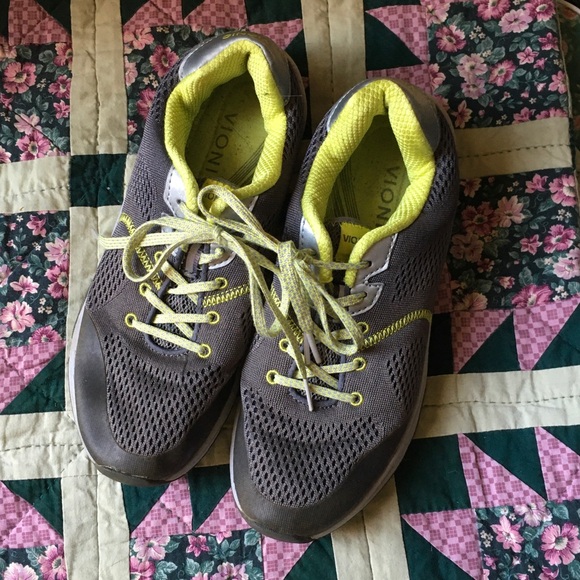 SOLD Women's Charcoal and Lime Athletic Sneakers - Picture 1 of 9